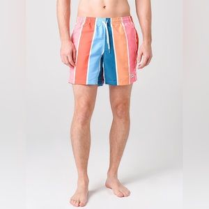 BATHER Men's Multi Gradient Swim Trunk - Medium